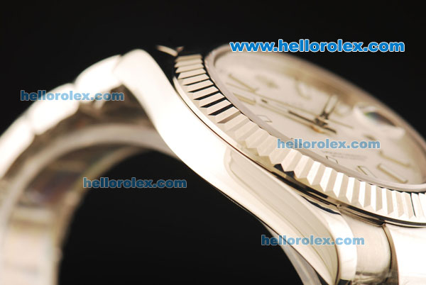 Rolex Datejust II Rolex 3135 Automatic Movement Full Steel with White Dial and White Stick Markers - Click Image to Close